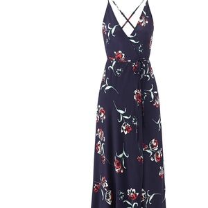 Yumi Kim NWT Floral Navy Maxi Dress